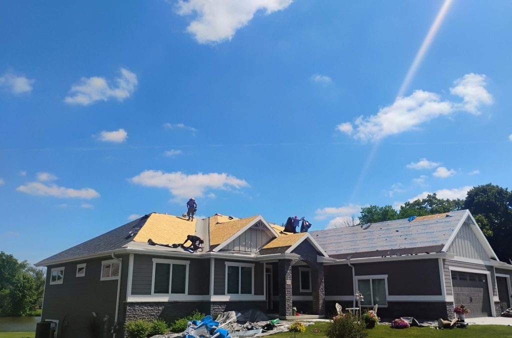 During tear-off, Watertown WI